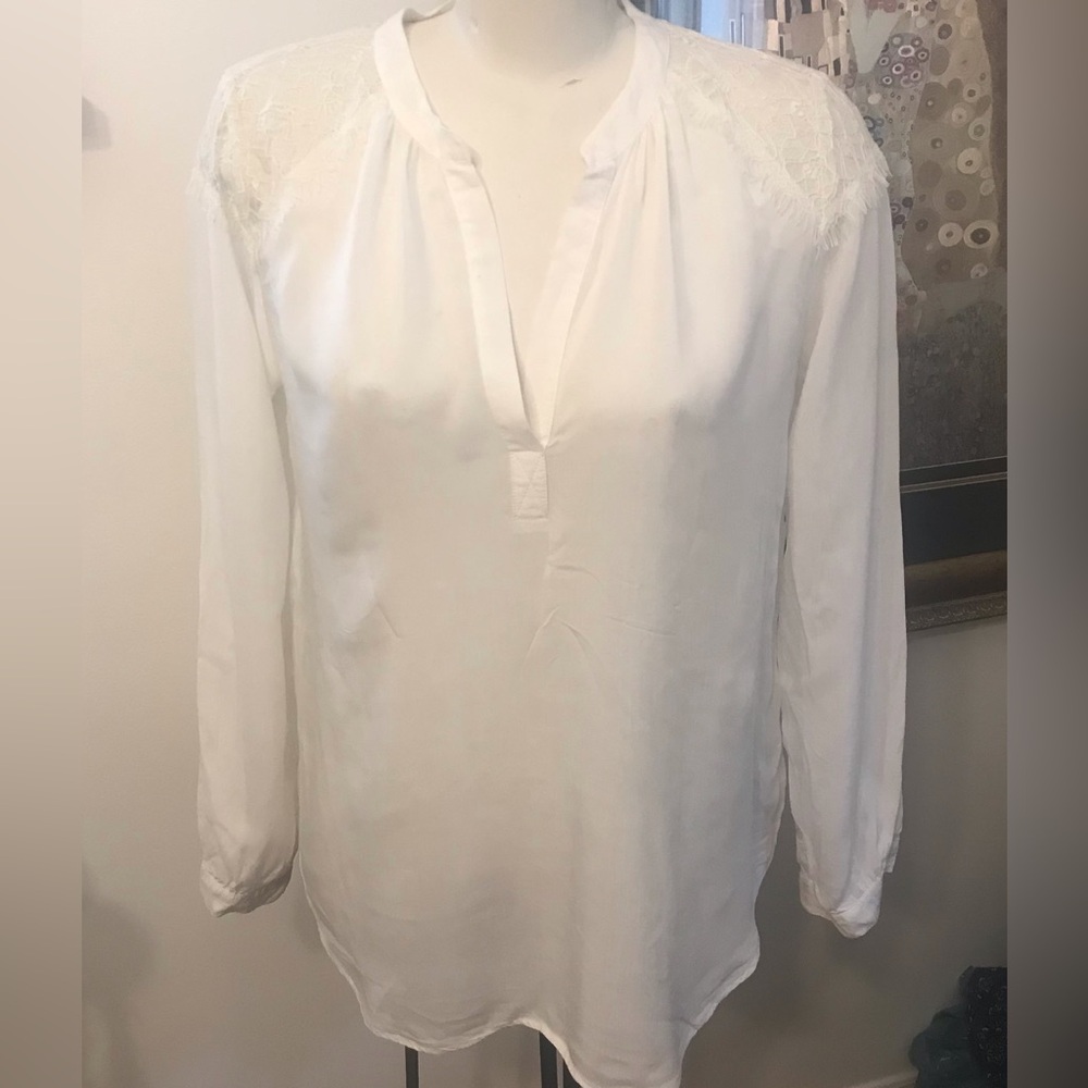 Velvet (By Graham & Spencer) Semi-Sheer Blouse/Top - Size Medium